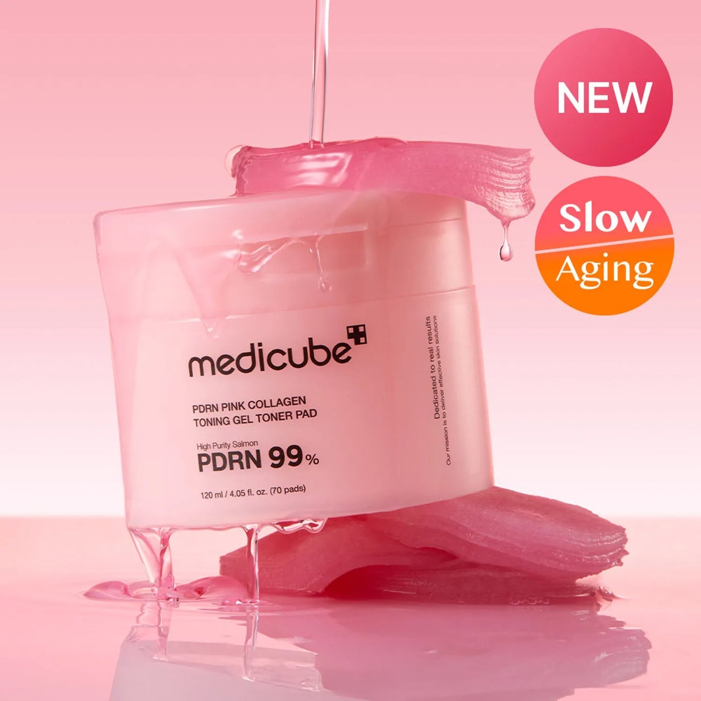 MEDICUBE - PDRN PINK COLLAGEN TONING GEL TONER PAD, 70ea