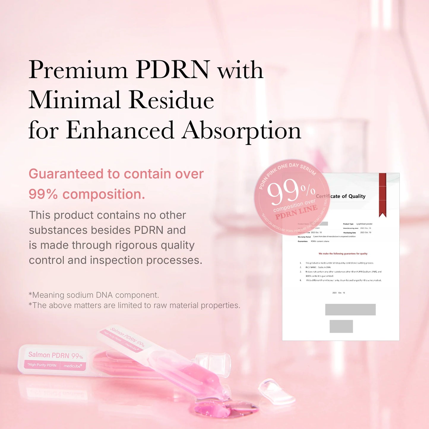 MEDICUBE - PDRN PINK ONE DAY SERUM, 10 pzas