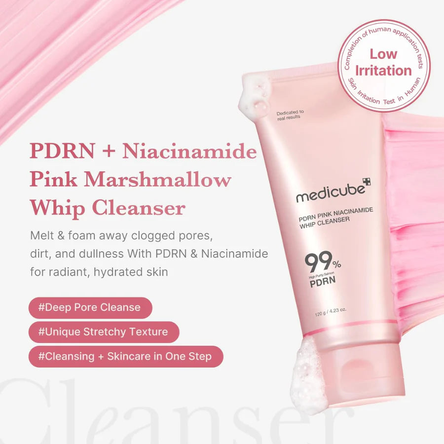 MEDICUBE - PDRN PINK NIACINEAMIDE WHIP CLEANSER 120g