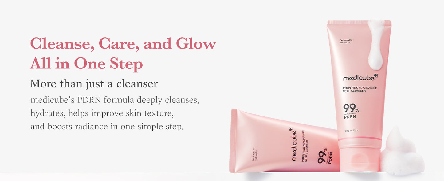 MEDICUBE - PDRN PINK NIACINEAMIDE WHIP CLEANSER 120g
