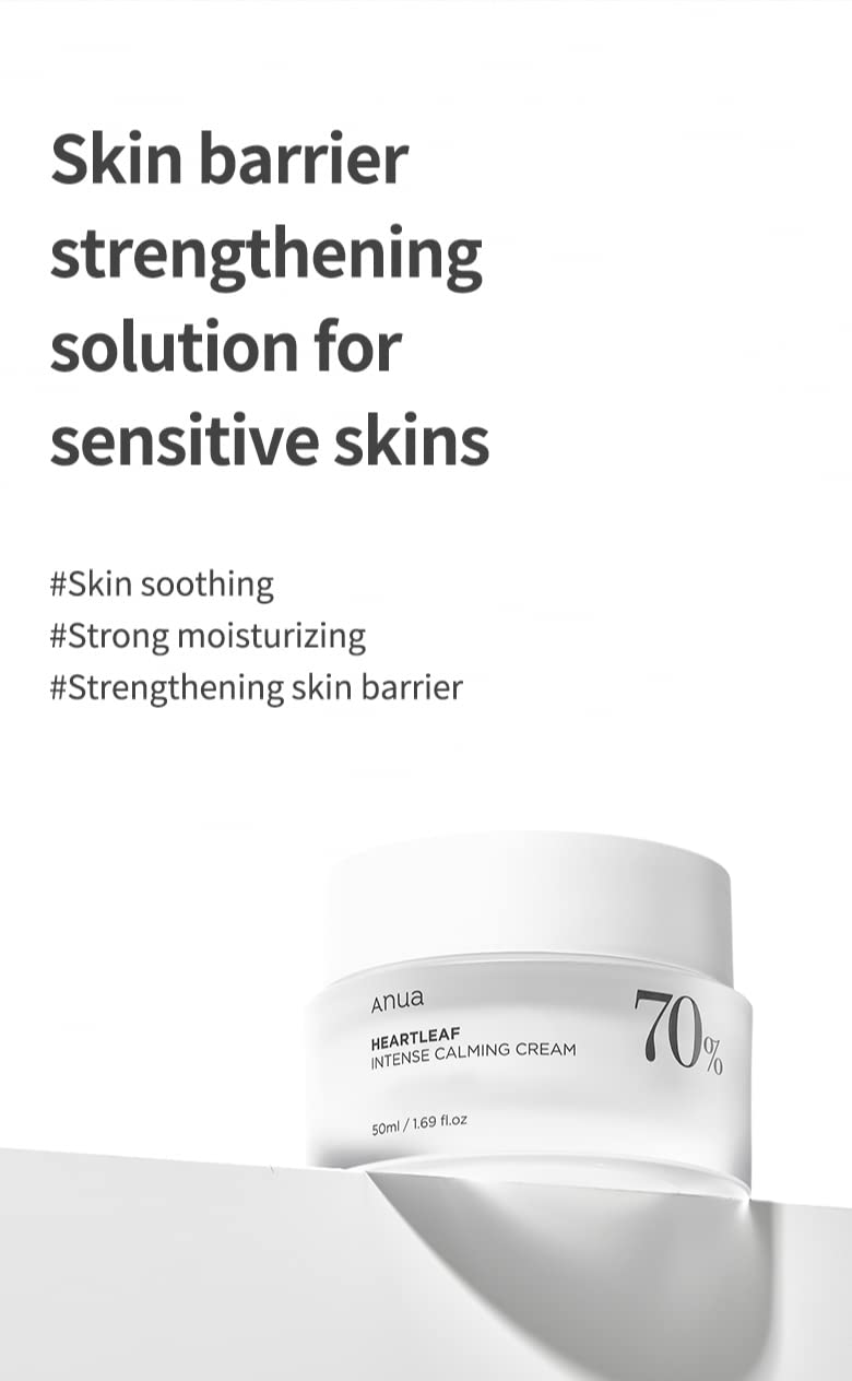 ANUA - Crema Hidratante Calmante Intensiva HEARTLEAF 70% 50ml