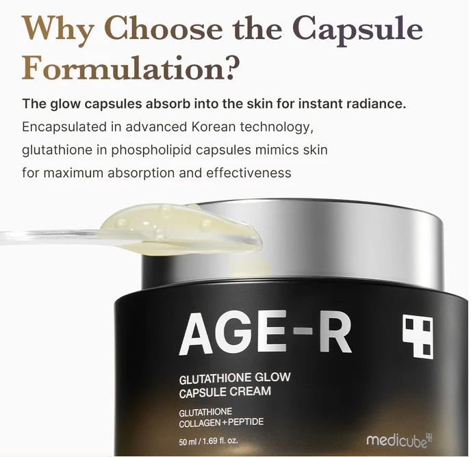 MEDICUBE - AGE-R GLUTATHIONE GLOW CAPSULE CREAM, 50ml