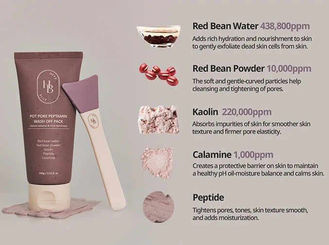 HEVEBLUE - Pot Pore Peptamin Wash Off Pack 100g