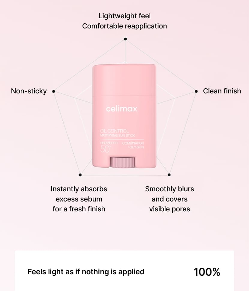 CELIMAX - Oil Control Mattifying Sun Stick , SPF50+ PA++++ 19g