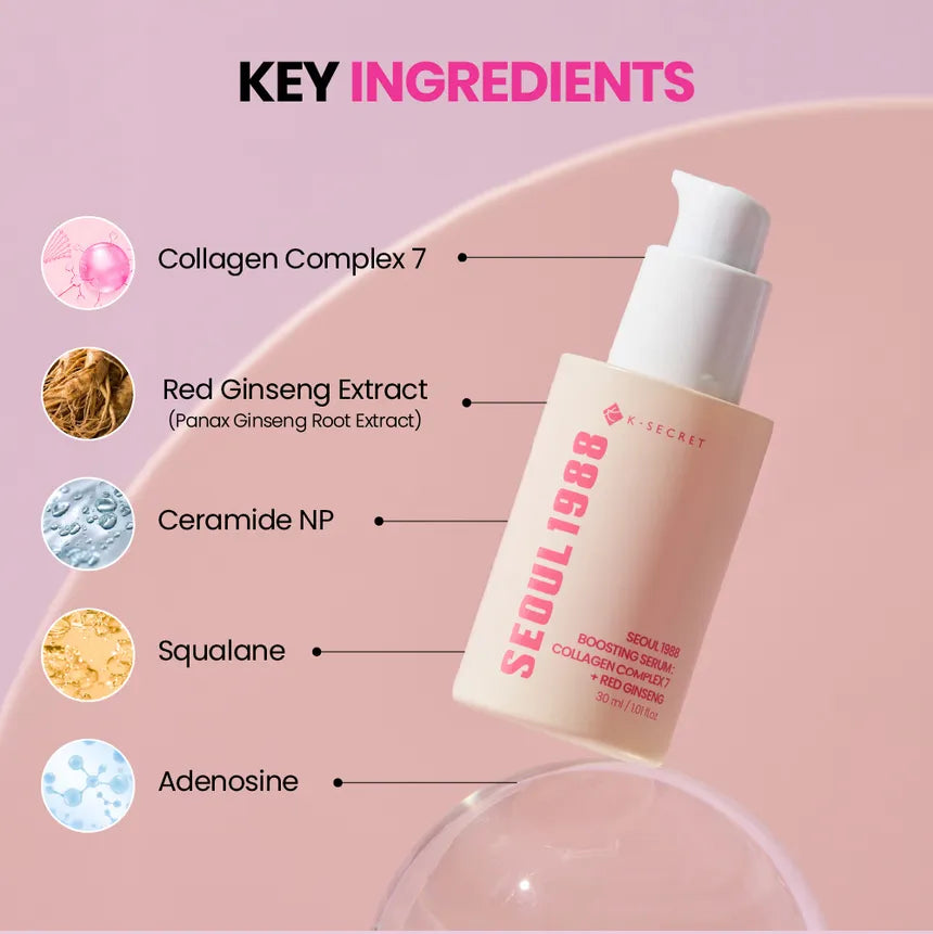 KSECRET - SEOUL 1988 BOOSTING SERUM: COLLAGEN COMPLEX 7 + RED GINSENG