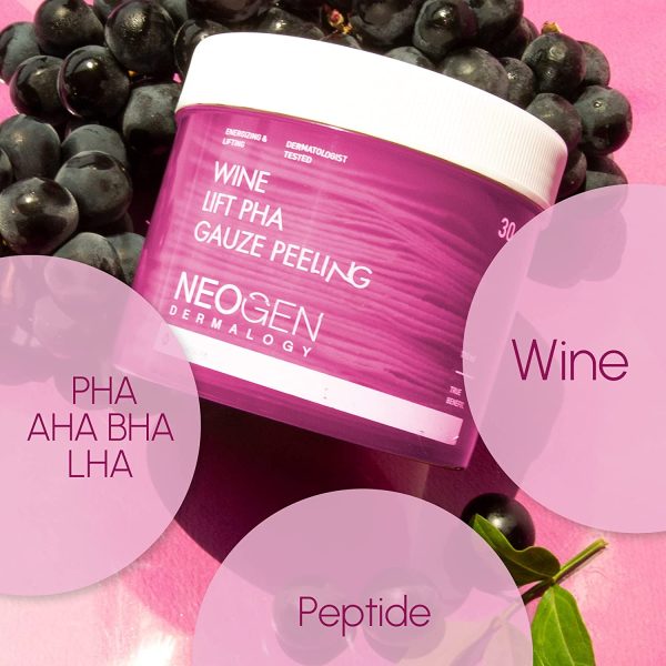 NEOGEN - Parches Tónicos Wine Lift PHA Gauze Peeling 190ml / 30EA