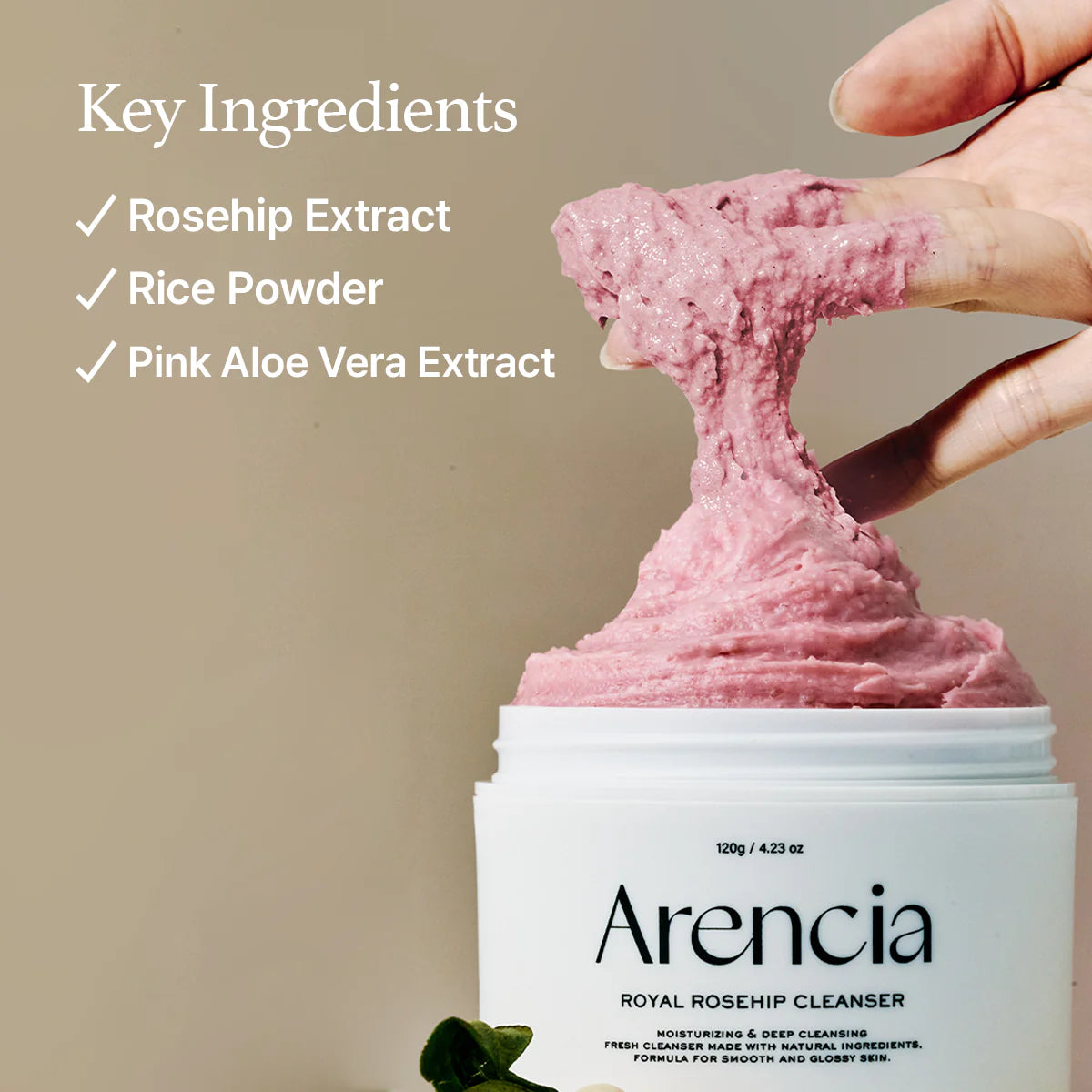 Arencia - Fresh Rosehip Rice Mochi Cleanser 120g