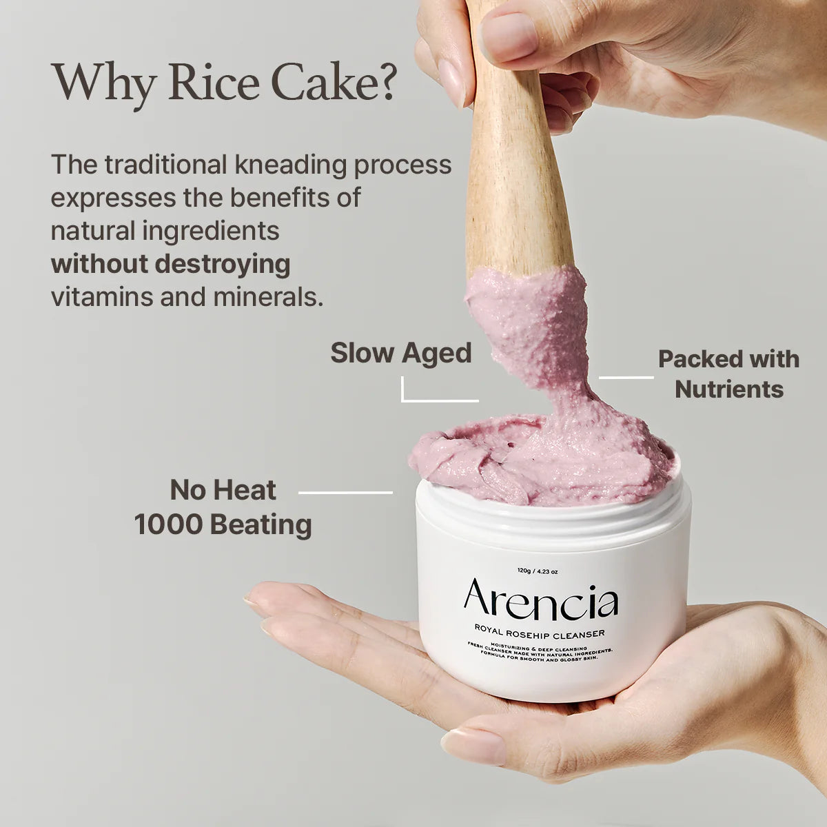 Arencia - Fresh Rosehip Rice Mochi Cleanser 120g