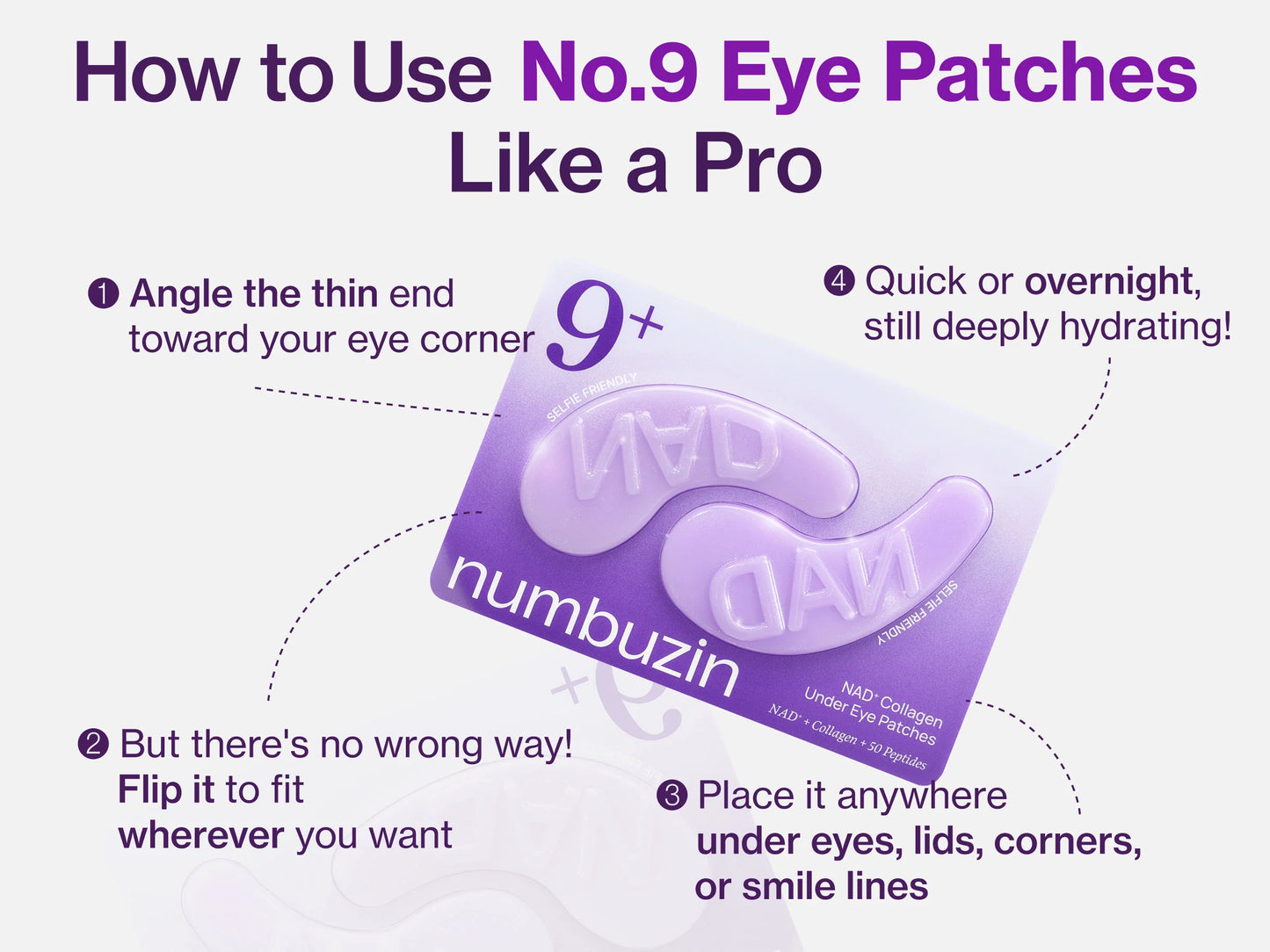 NUMBUZIN - Parches para Ojos con Colágeno No.9 NAD, 5 piezas