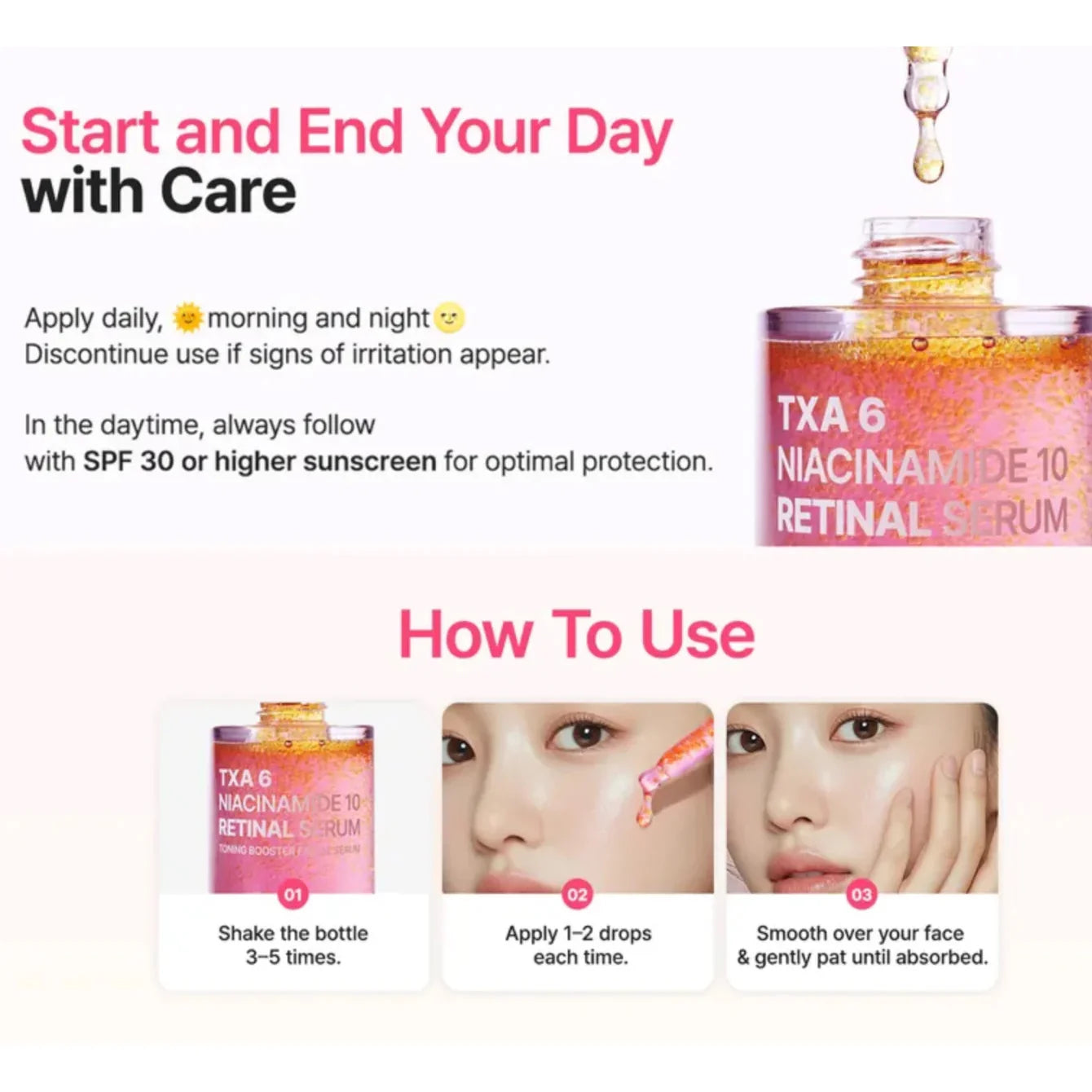 PURITO - TXA 6 Niacinamide 10 Retinal Serum 30ml | Sérum Coreano Antimanchas e Iluminador