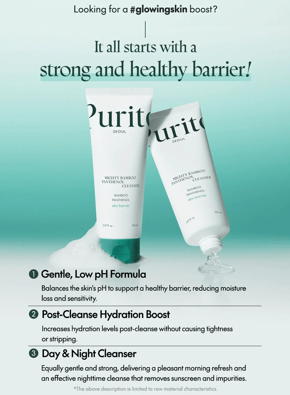 PURITO - Mighty Bamboo Panthenol Cleanser 150ml