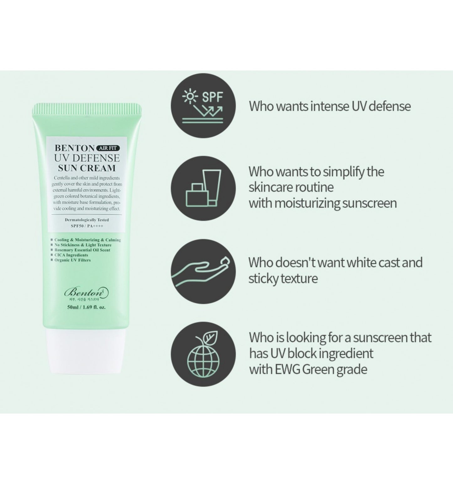 BENTON - Protector Solar AirFit SPF50+ PA++++,