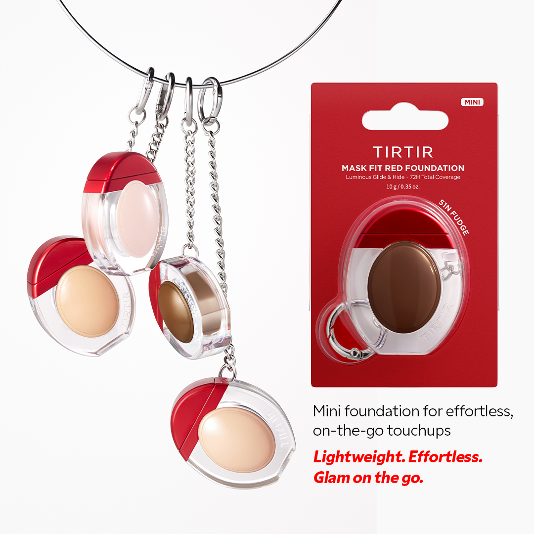 TIRTIR - Foundation Mini Keychain 21N Ivory | Base Líquida Coreana Mini con Llavero