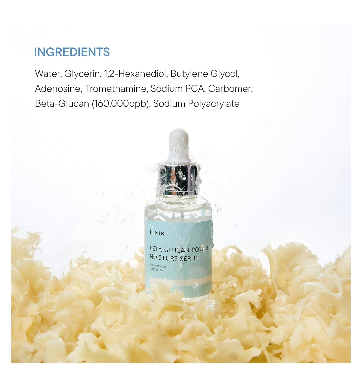 iUNIK - Beta Glucan Power Moisture Serum 50ml | Sérum Coreano Hidratante para Barrera Cutánea
