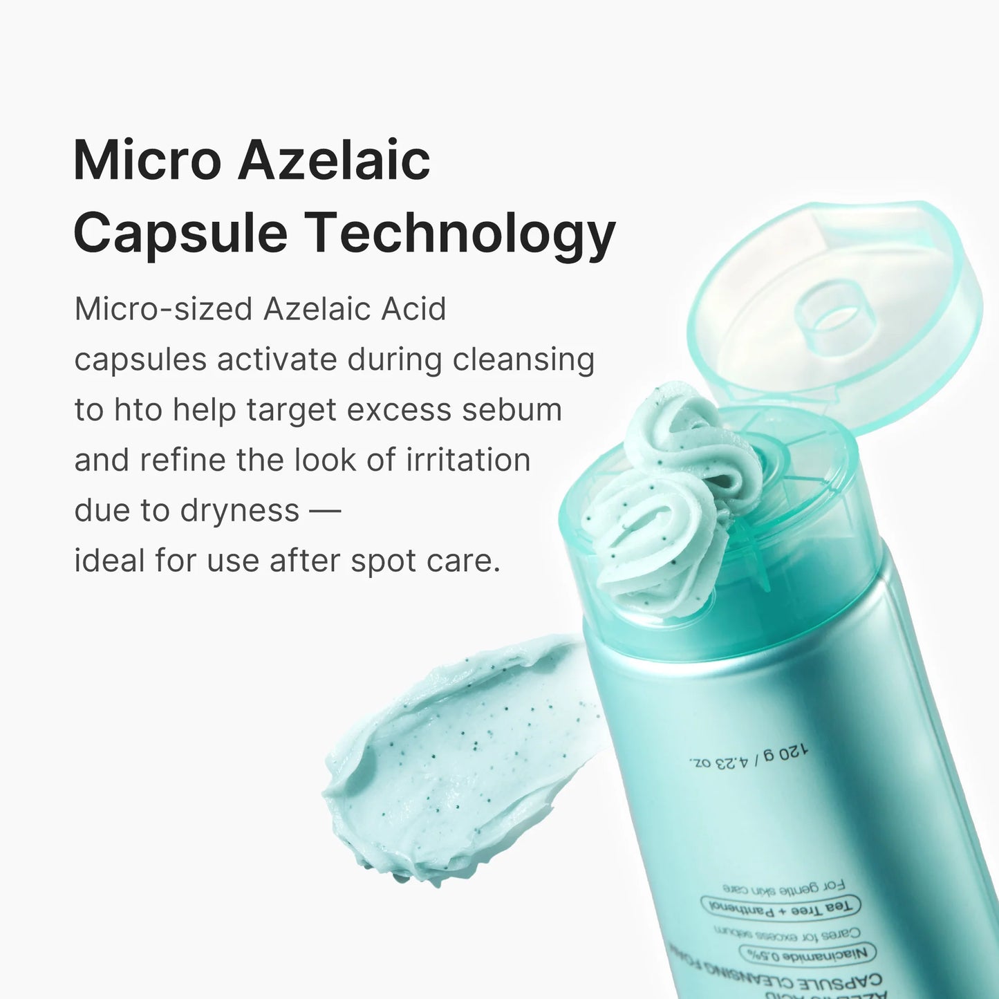 MEDICUBE - Azelaic Acid Capsule Cleansing Foam 120g | Limpiador Coreano para Poros y Sebo
