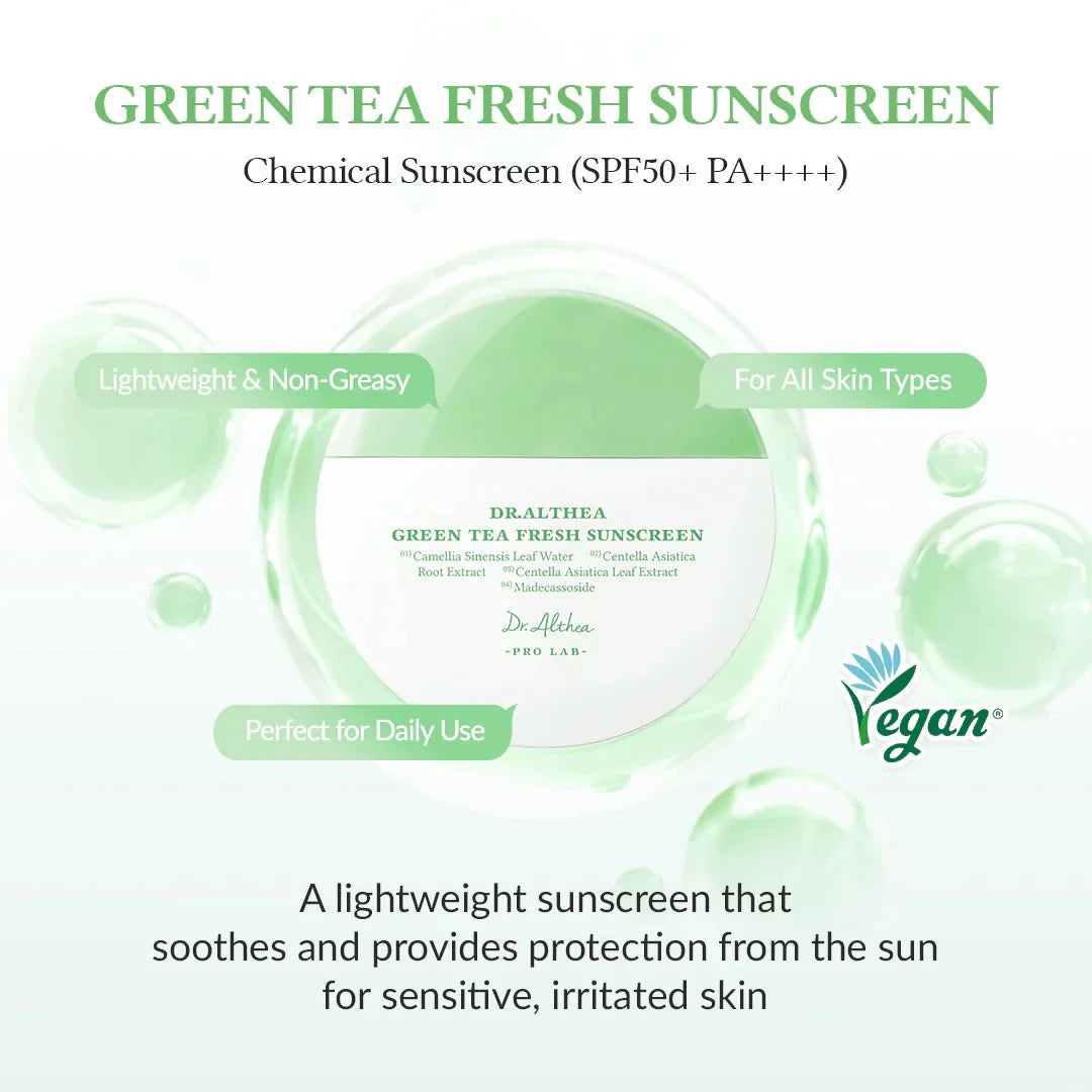 DR ALTHEA - Green Tea Fresh Sunscreen SPF50+ PA++++. 45ml