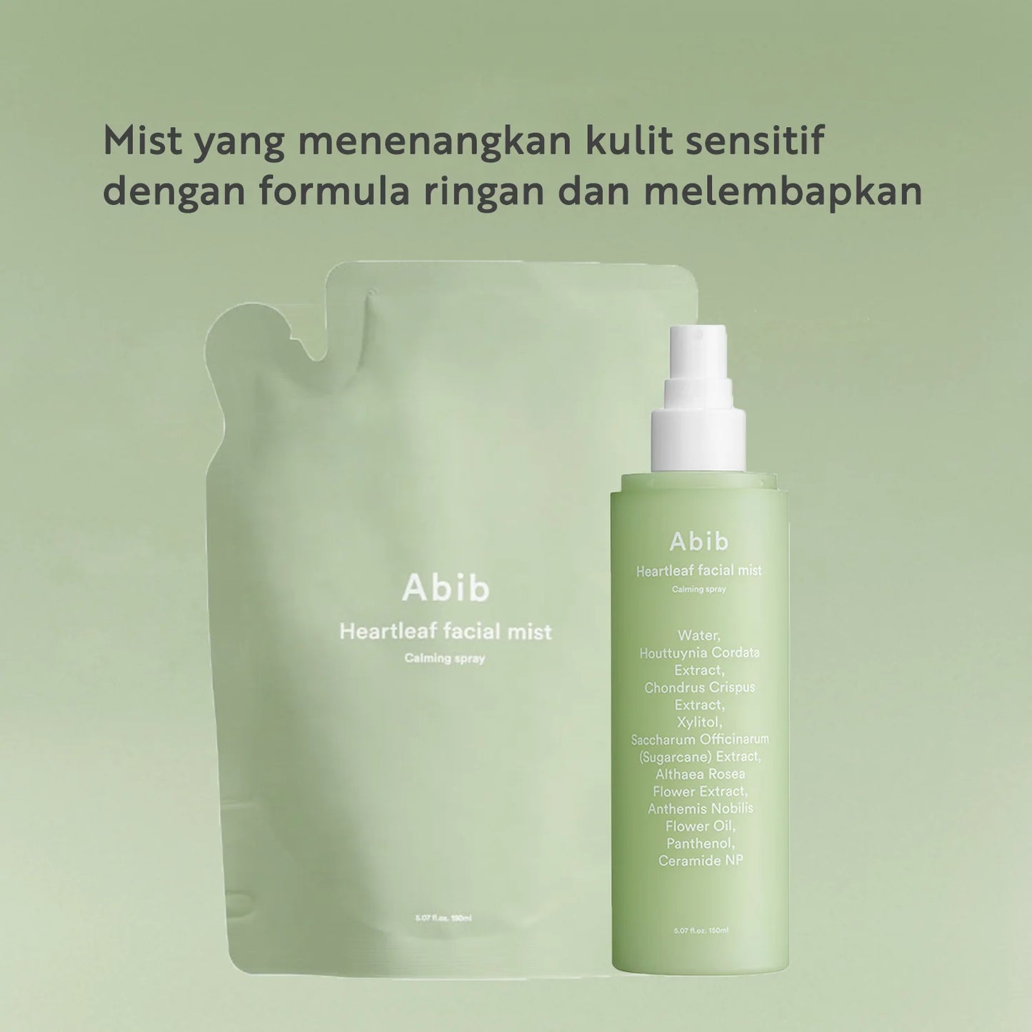 ABIB - Spray Calmante Heartleaf, 150 ml + Refill 150 ml