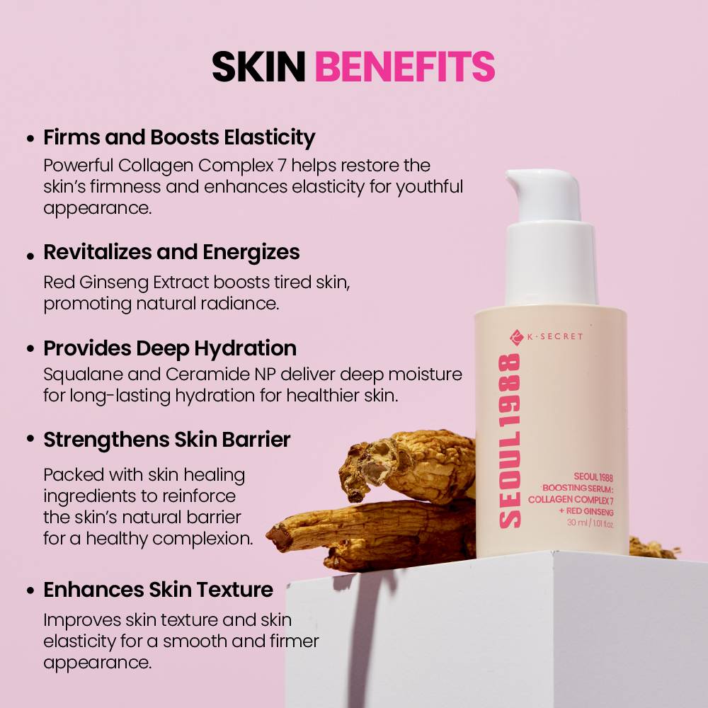 KSECRET - SEOUL 1988 BOOSTING SERUM: COLLAGEN COMPLEX 7 + RED GINSENG