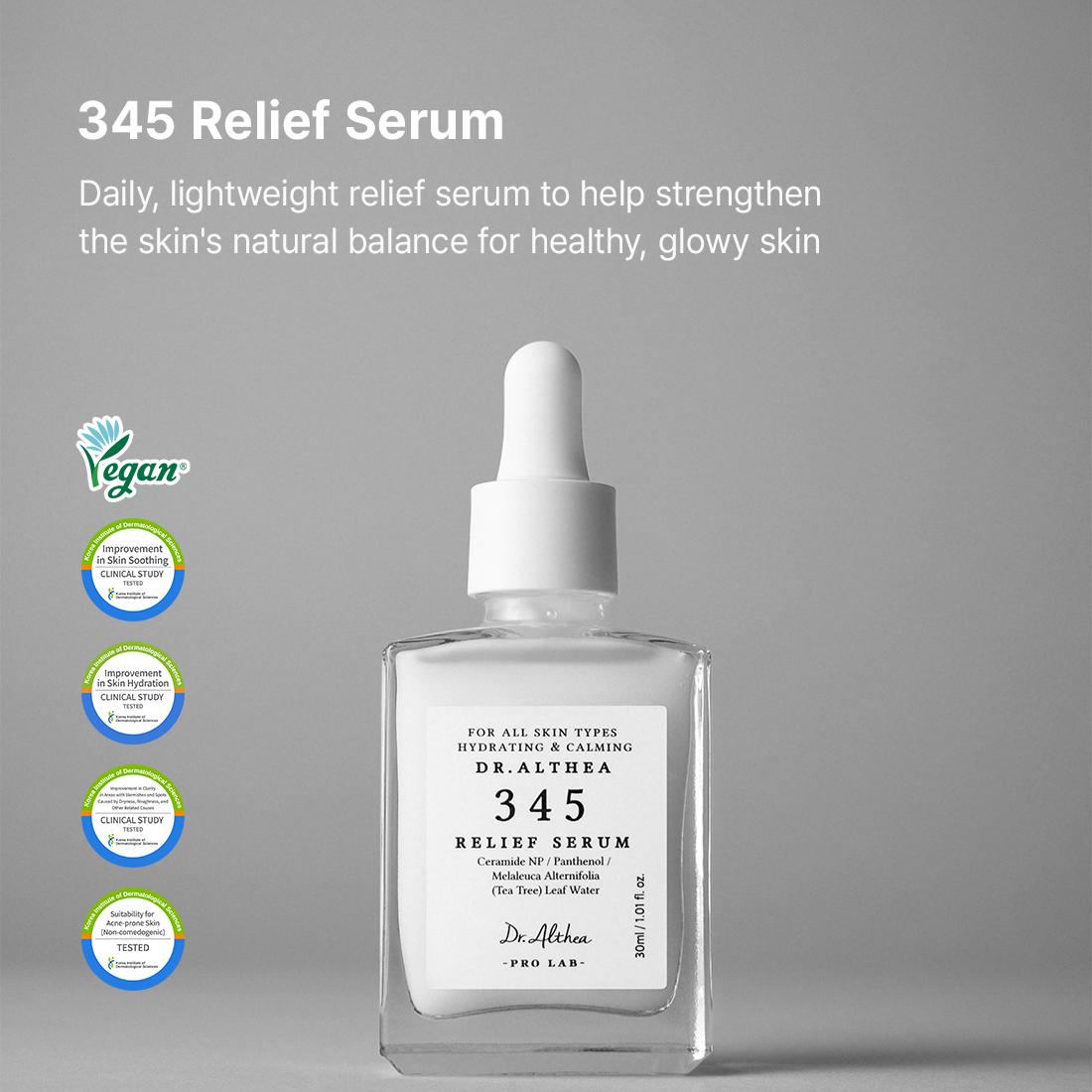 DR ALTHEA - 345 Relief Serum 30ml | Sérum Coreano Reparador e Iluminador para Piel Sensible