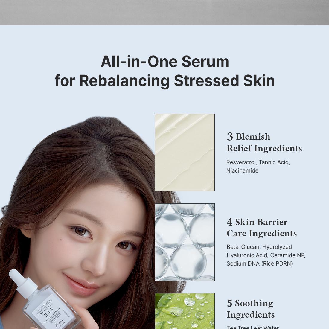 DR ALTHEA - 345 Relief Serum 30ml | Sérum Coreano Reparador e Iluminador para Piel Sensible
