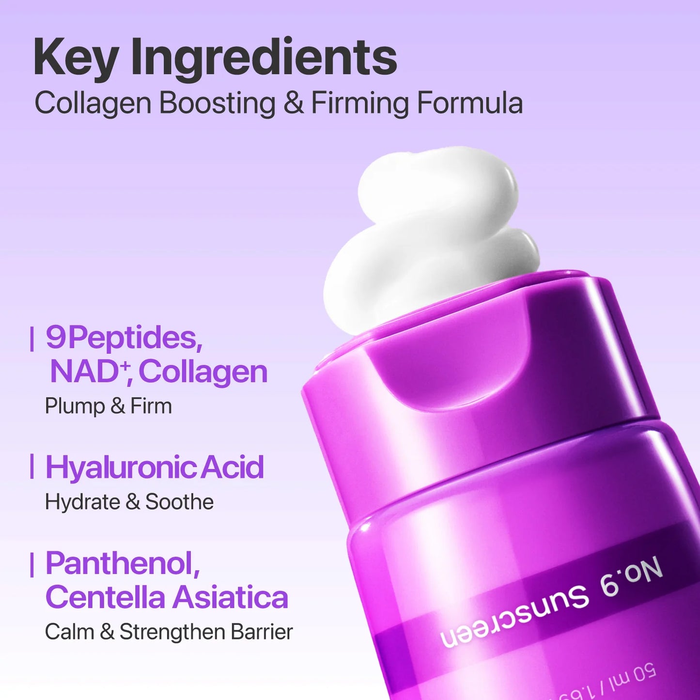 NUMBUZIN - No.9 NAD+ + 9 Peptides BIO Super Defense Glow Sunscreen