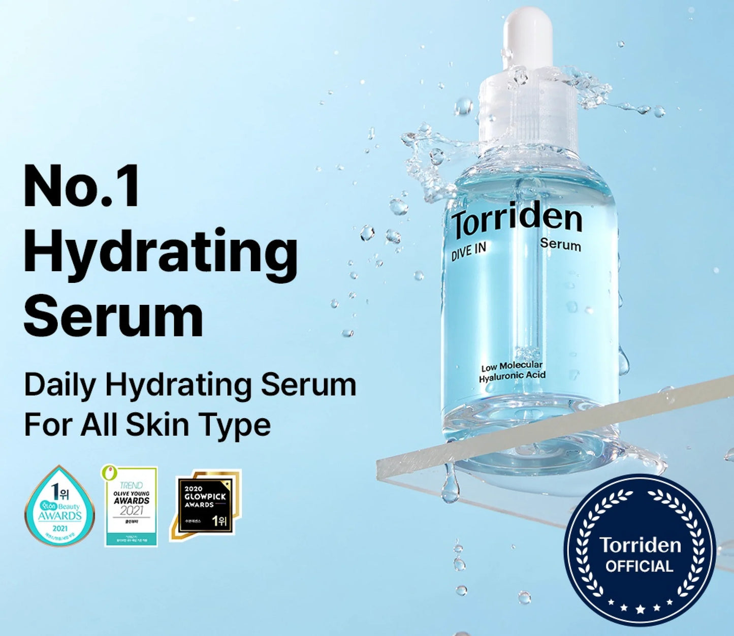 TORRIDEN - Suero DIVE IN Low Molecular con Ácido Hialurónico, 50 ml