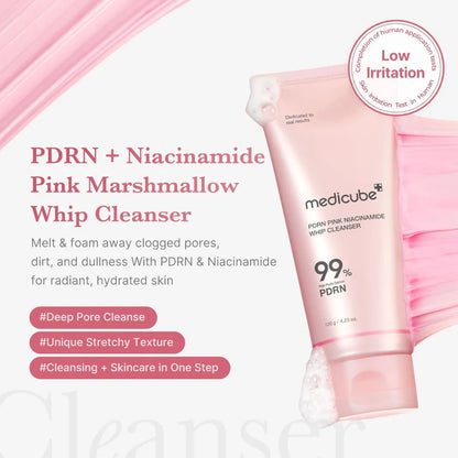 MEDICUBE - PDRN PINK NIACINEAMIDE WHIP CLEANSER 120g