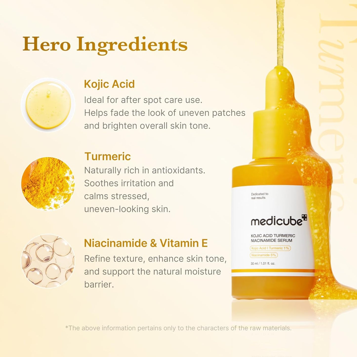 MEDICUBE - KOJIC  ACID TURMERIC NIACINAMIDE SERUM 30ML