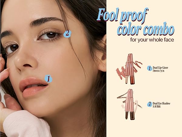FWEE - LONG-LASTING DUAL COLORING STICK EYE SHADOW 02 SOFT BLINK (1.2g)