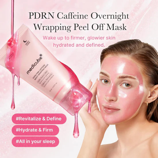 MEDICUBE - PDRN PINK CAFFEINE NIGHT WRAPPING MASK 75ML