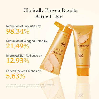 MEDICUBE - KOJIC ACID TURMERIC TONING CLEANSER 120g