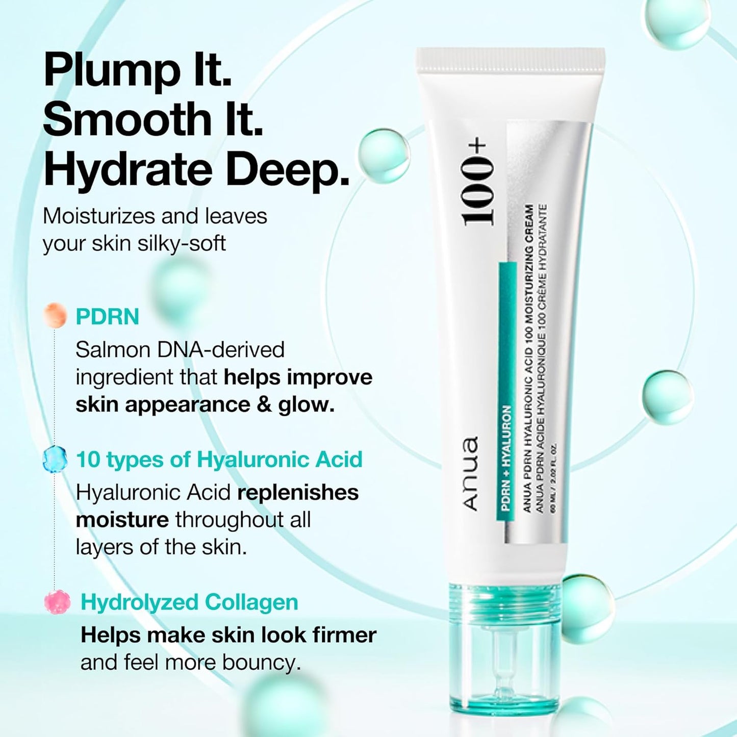 ANUA - PDRN Hyaluronic Acid 100 Moisture Cream 60ml