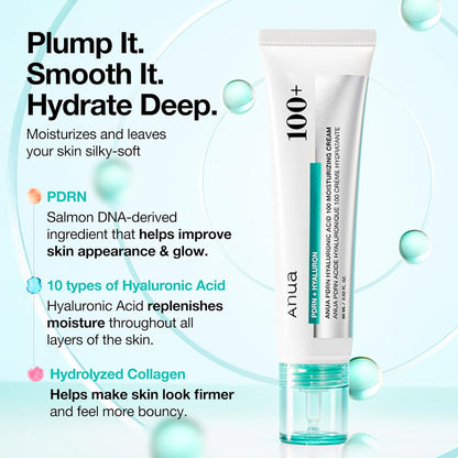 ANUA - PDRN Hyaluronic Acid 100 Moisture Cream 60ml