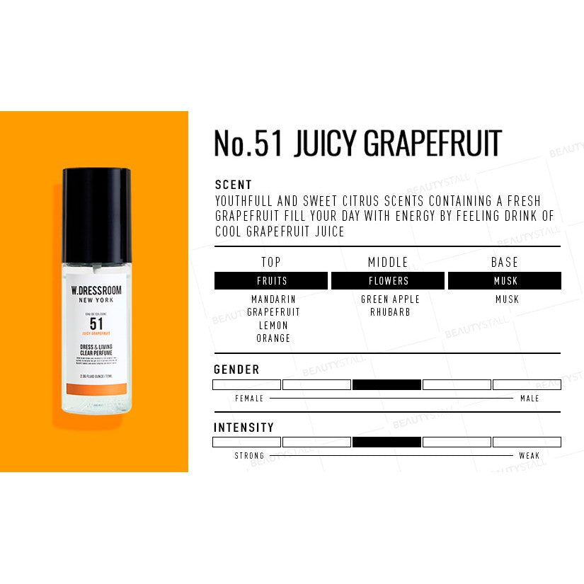 W.DRESSROOM - Dress & Living Clear Perfume No.51 Juicy Grapefruit 70ml