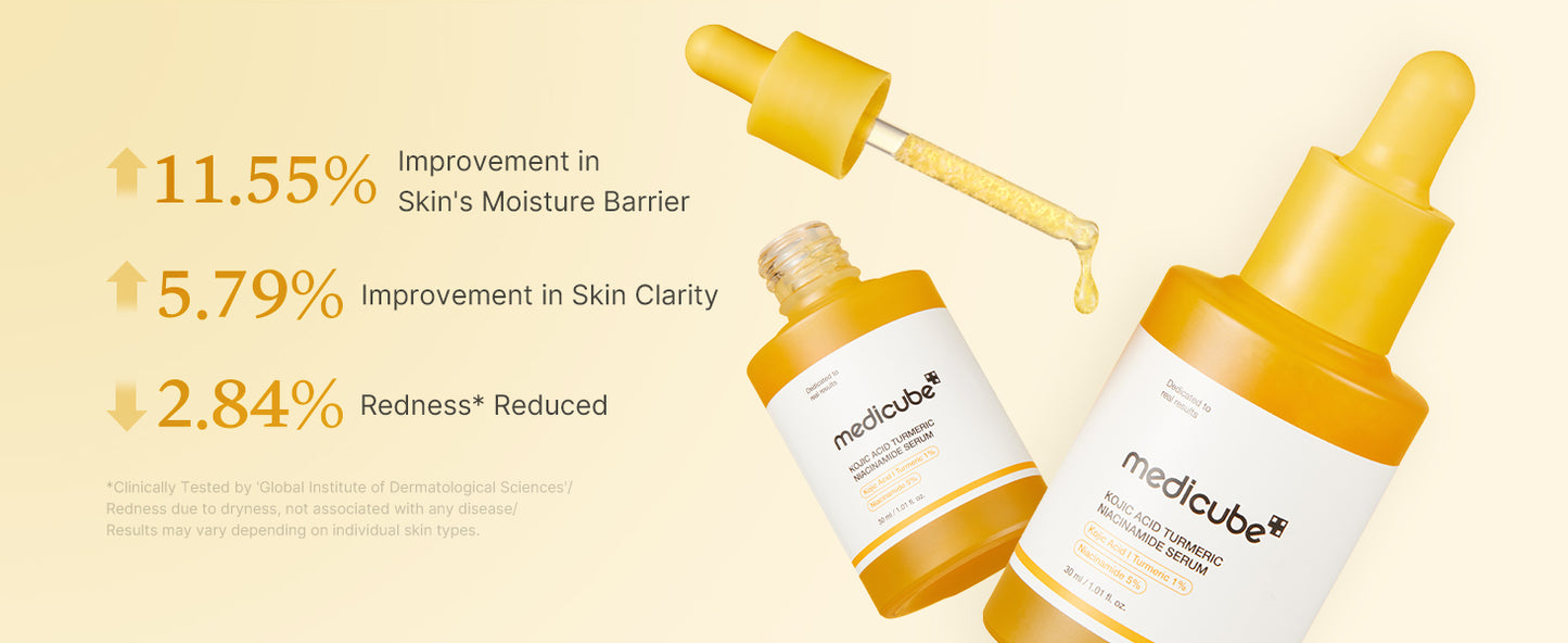 MEDICUBE - KOJIC  ACID TURMERIC NIACINAMIDE SERUM 30ML