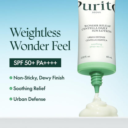 PURITO - Wonder Releaf Centella Daily Sun Lotion SPF50+ PA++++,  60ml