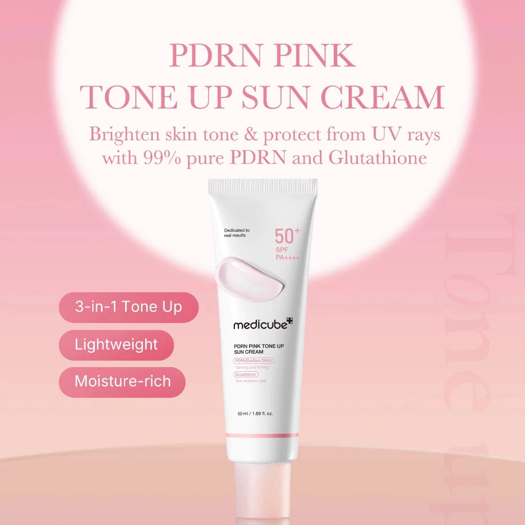 MEDICUBE - PDRN PINK TONE UP SUN CREAM SPF 50+ PA++++. 50ml