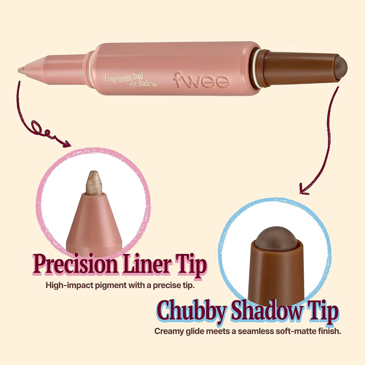 FWEE - Dual Coloring Stick Eye Shadow 04 Peek A Boo 1.2 g