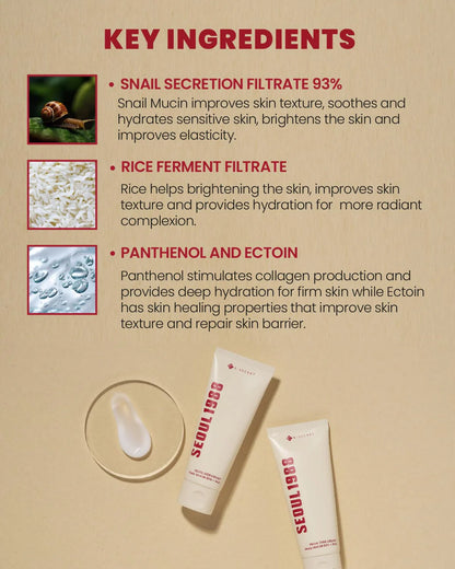 KSECRET - Cream : Snail Mucin 93% + Rice