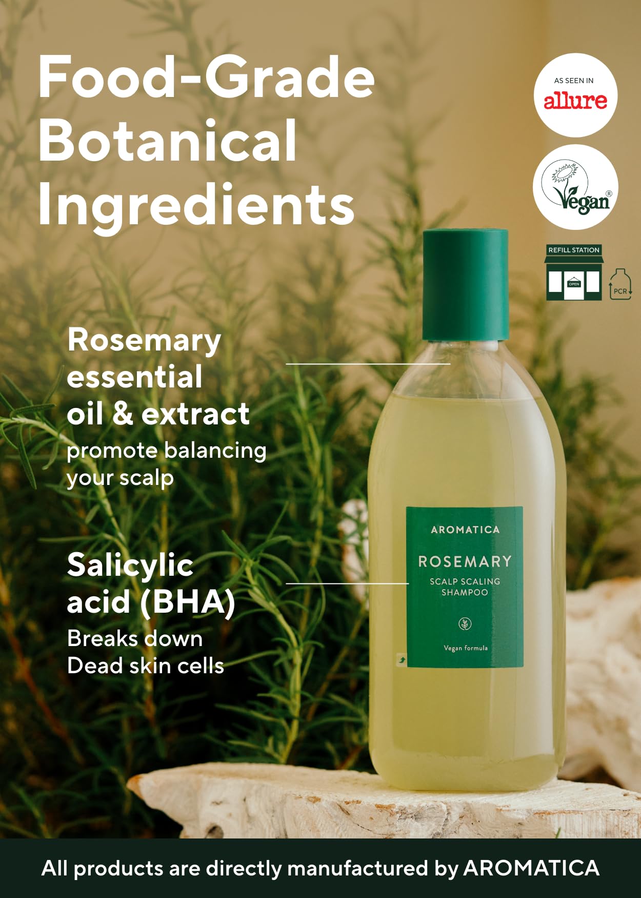 Aromatica - Rosemary Scalp Scaling shampoo 400ml