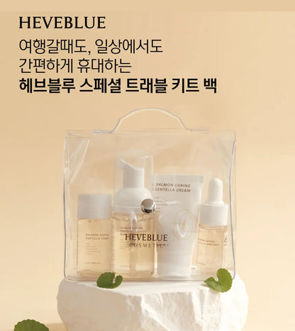 HEVEBLUE - Salmon Caring Centella Special Travel Kit Bag