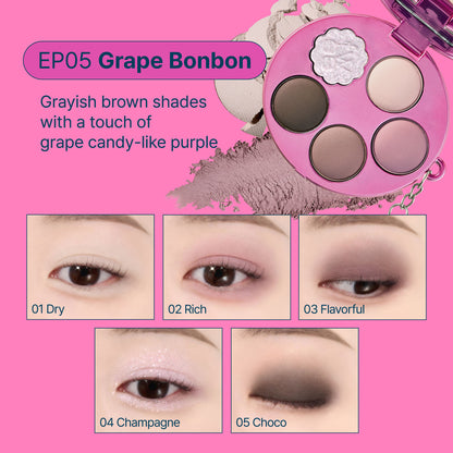 FWEE - Pocket Eye Palette 5 Colors Option EP05 Grape Bonbon
