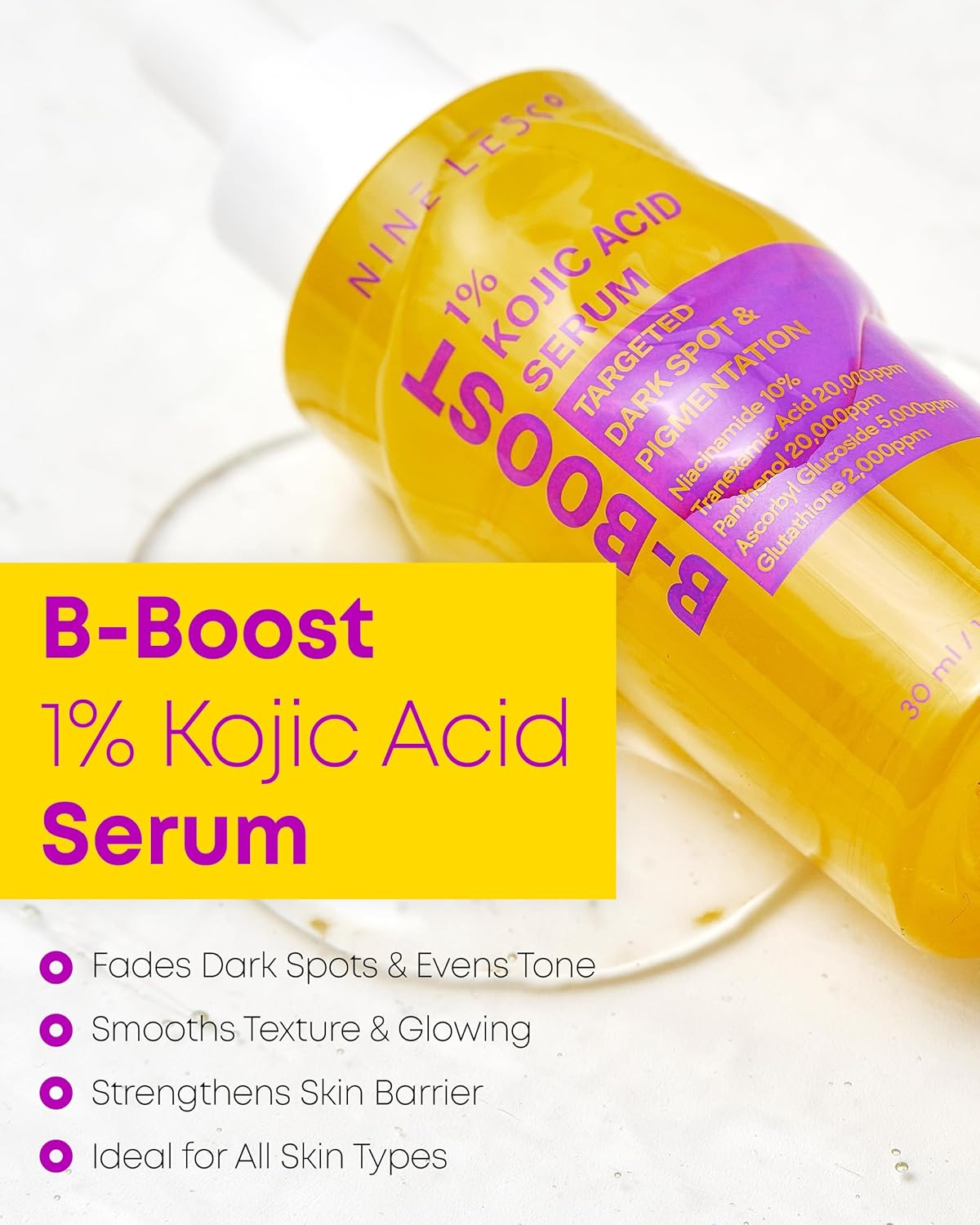 NINELESS - B-Boost 1% Kojic Acid Serum 30ml