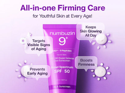 NUMBUZIN - No.9 NAD+ + 9 Peptides BIO Super Defense Glow Sunscreen