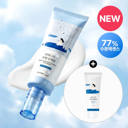 ROUNDLAB - Refreshing Airy Sun Serum Birch Juice Moisturizing Sun Serum 50ml INCLUYE CLEANSER ROUNDLAB MINI