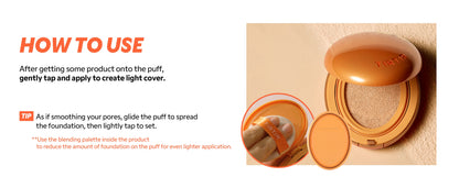 TIRTIR - Mask Fit AI Filter Cushion SPF 30 PA++  Tono:24N Latte **EMPAQUE CON DAÑO**