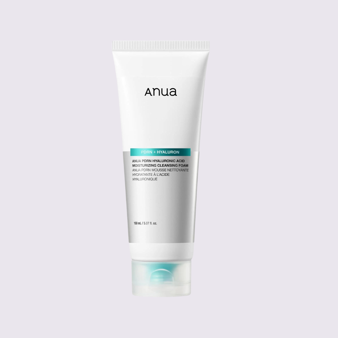 ANUA - PDRN Hyaluronic Acid Moisturizing Cleansing Foam | Limpiador Facial Coreano Hidratante 150ml