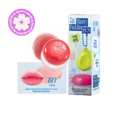 FWEE - Lip&Cheek Blurry Pudding Pot CR03 BFF 5g + KEYRING