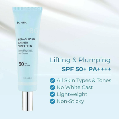 IUNIK - Beta-Glucan Barrier Sunscreen SPF50+ PA++++ 60ml
