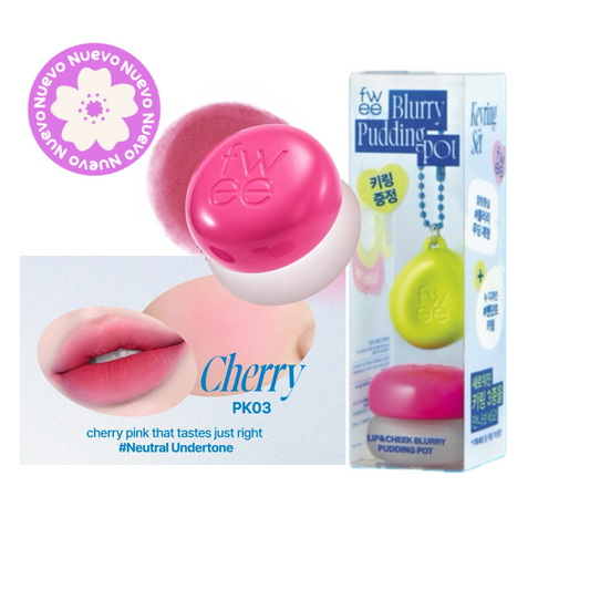 FWEE - Lip&Cheek Blurry Pudding Pot PK03 CHERRY 5g + KEYRING